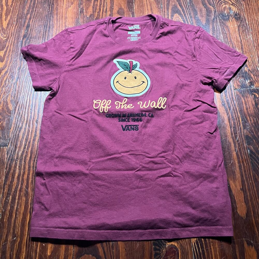 Vans Small Skater Graphic T Shirt Burgundy Regular